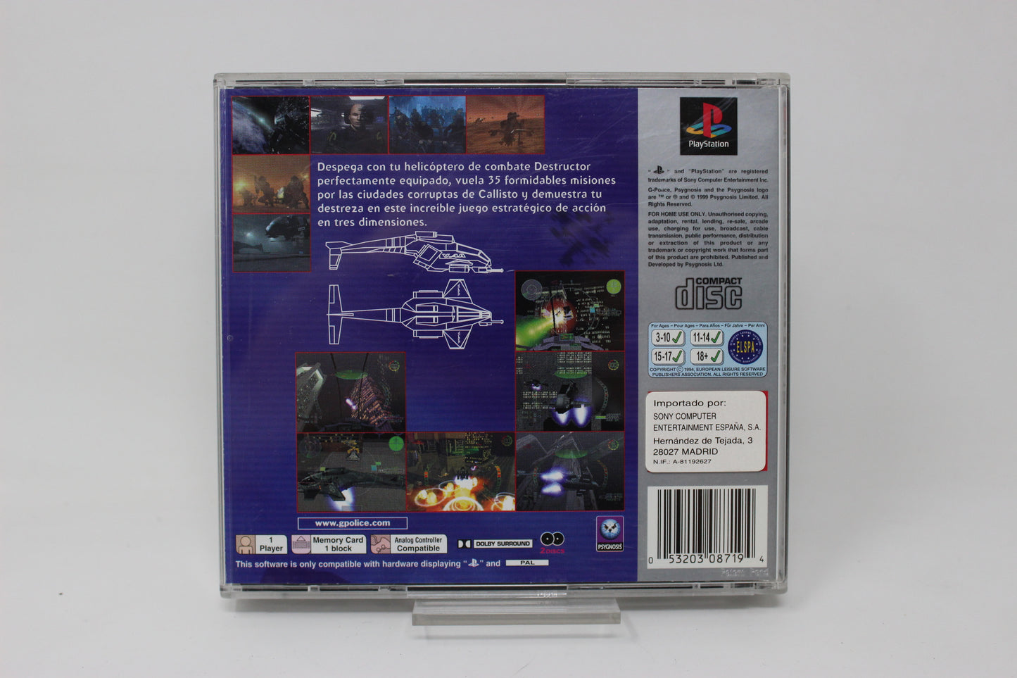 G-POLICE PAL PS1 PLAY STATION 1 PSX INV-11531