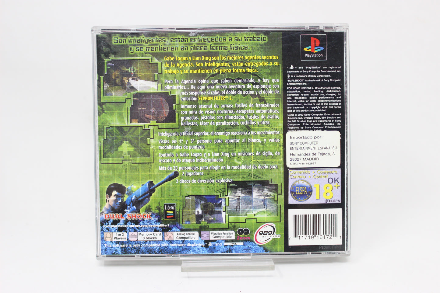 SYPHON FILTER 2 PAL PS1 PLAY STATION 1 PSX INV-11529