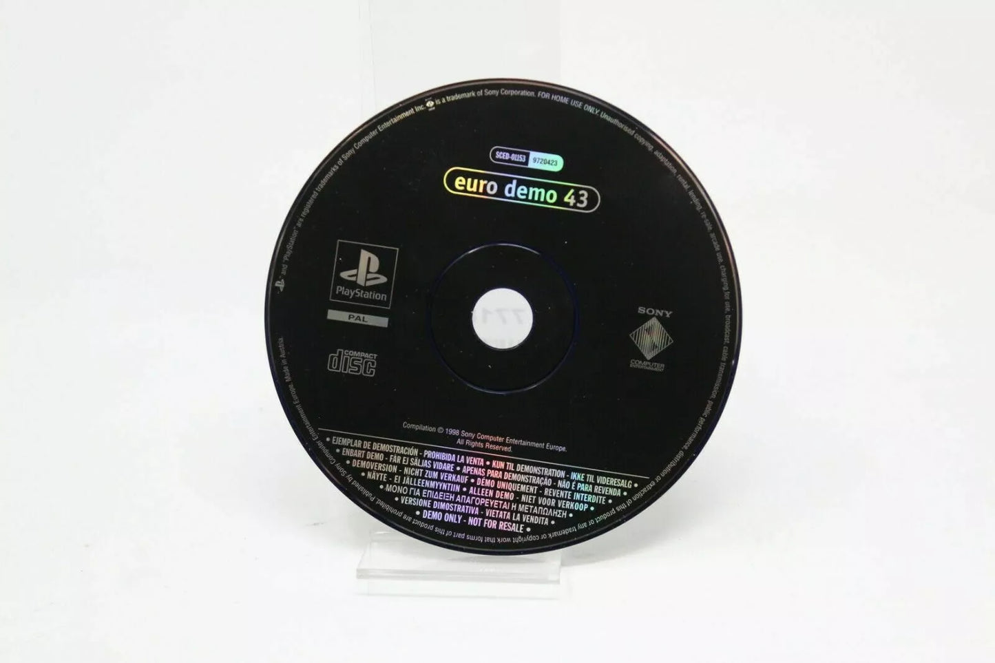 EURO DEMO 43 SCED-01153 9720423 PS1 PLAYSTATION PSX PS PAL INV-7382