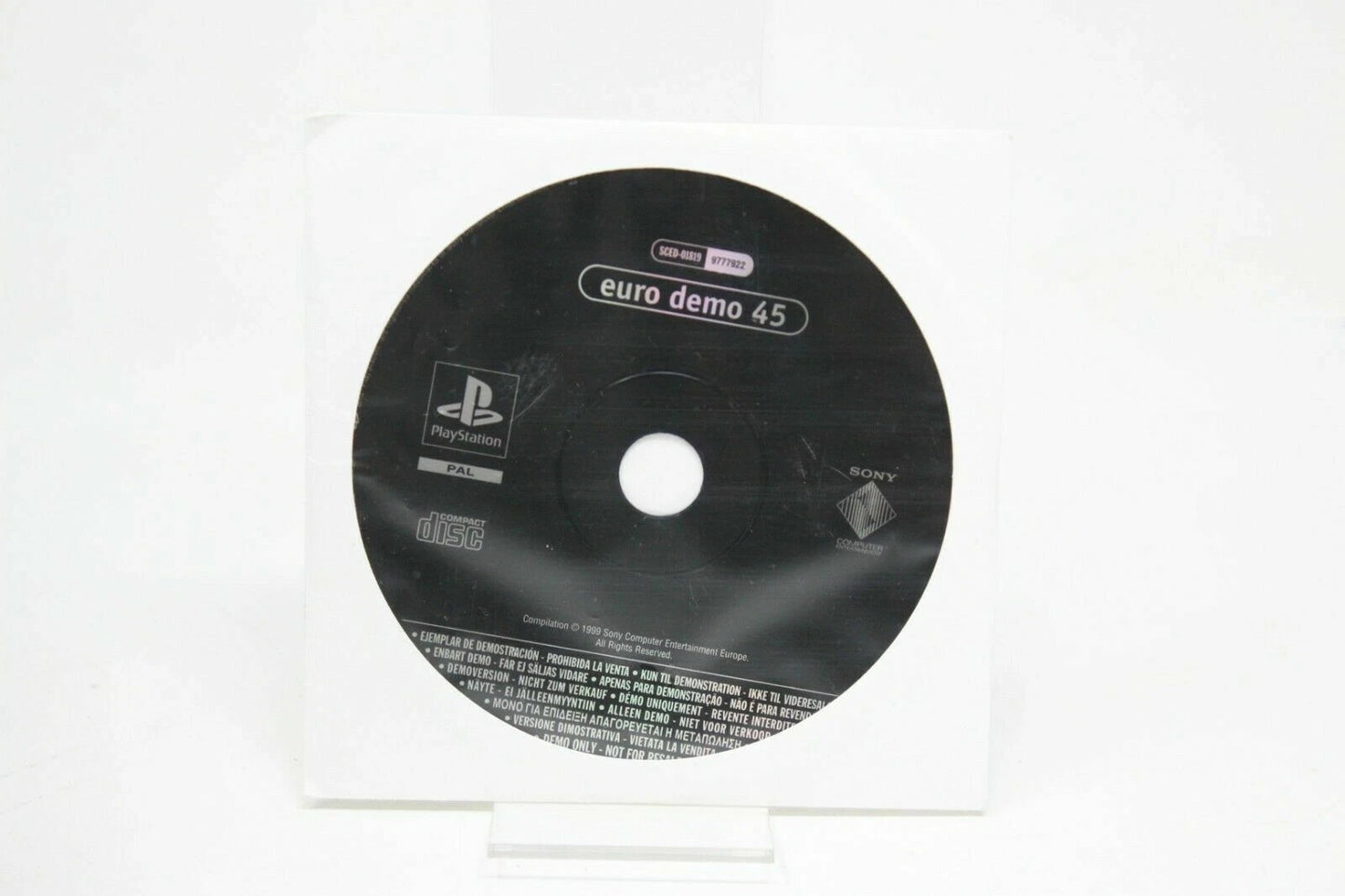 EURO DEMO 45 SCED-01819 9777922 PS1 PLAYSTATION PSX PS PAL INV-7381