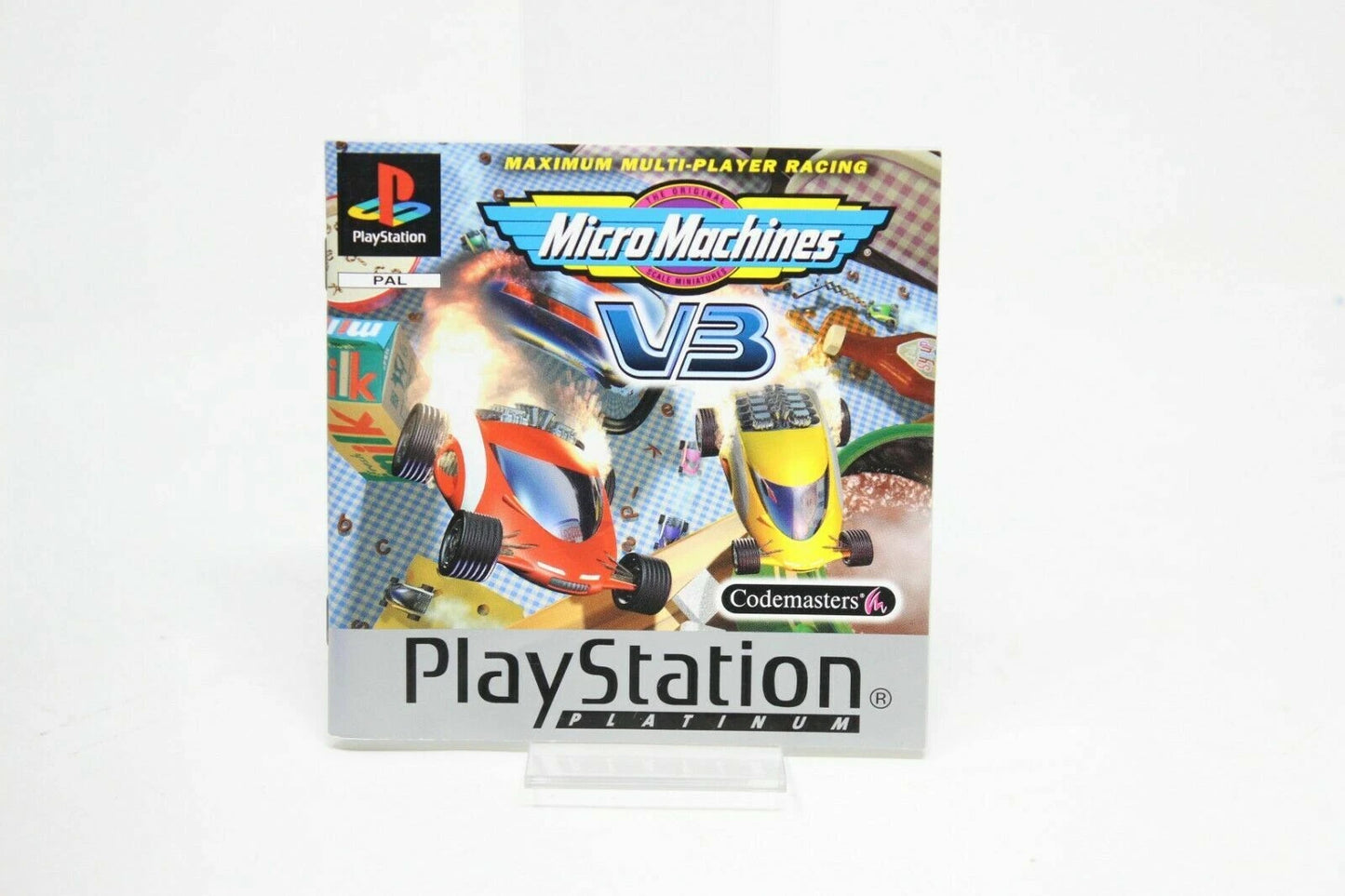 MICRO MACHINES V3 PLATINUM SOLO MANUAL PS1 PLAYSTATION PSX PS PAL INV-7380