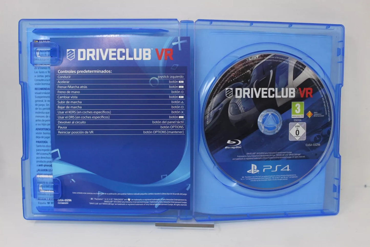 DRIVECLUB VR - PLAY STATION 4 PS4 SONY FISICO INV-10388