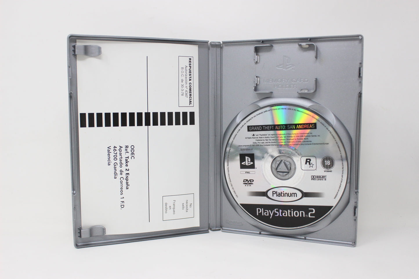 GTA GRAND THEFT AUTO SAN ANDREAS PLATINUM PAL PS2 PLAY STATION 2 INV-11555