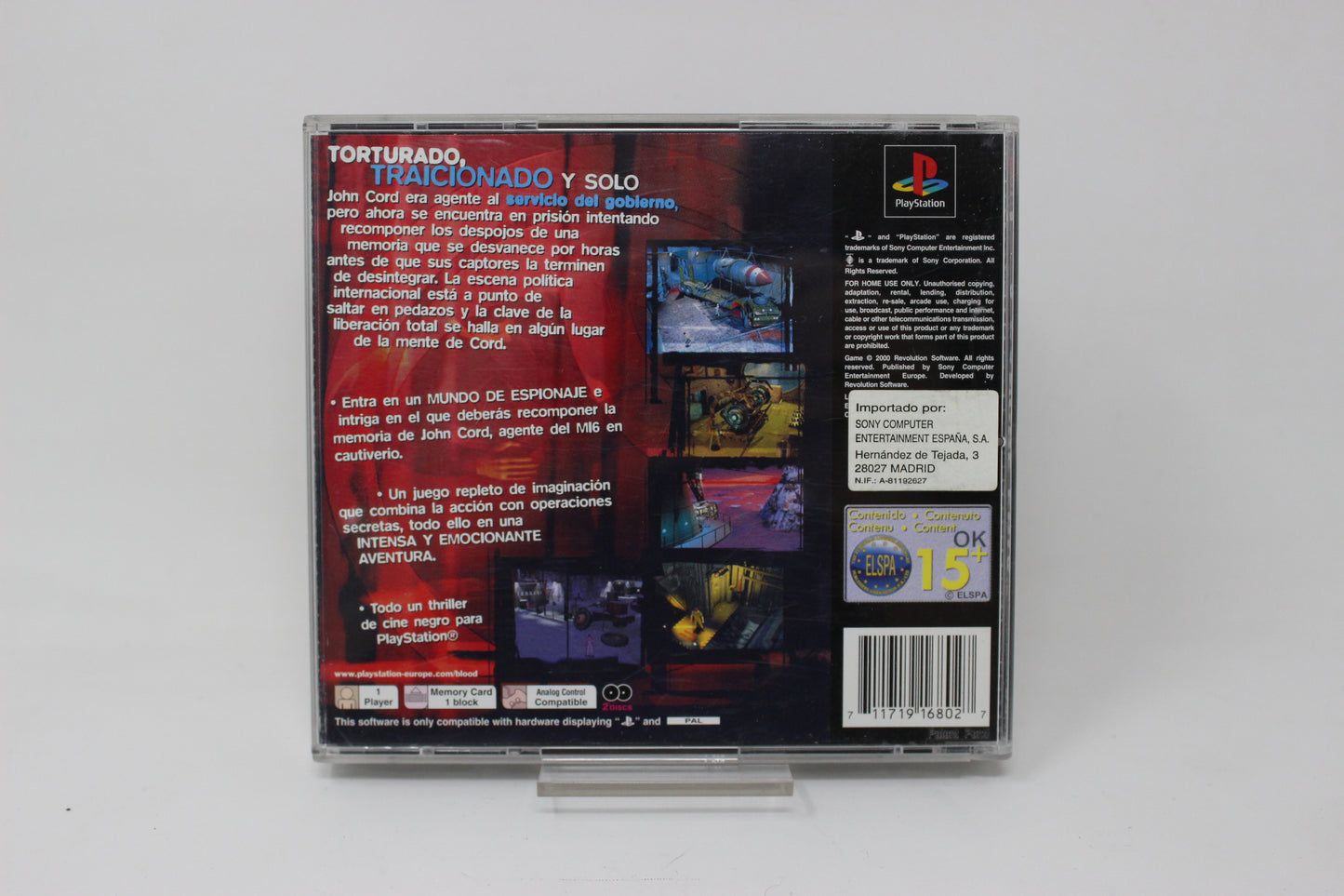 A SANGRE FRIA  PAL PS1 PLAY STATION 1 PSX INV- 11525