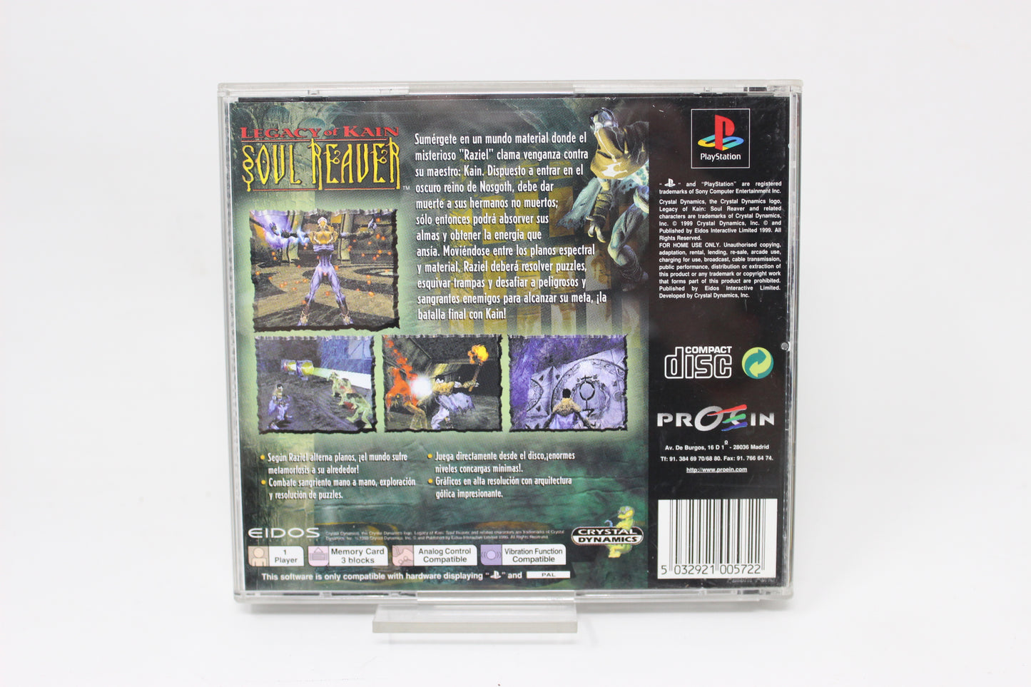LEGACY OF KAIN: SOUL REAVER PAL PS1 PLAY STATION 1 PSX INV-11534