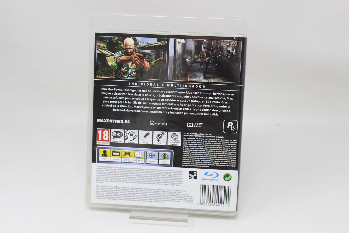 MAX PAYNE 3 PLAYSTATION 3 PS3 PAL INV-11792
