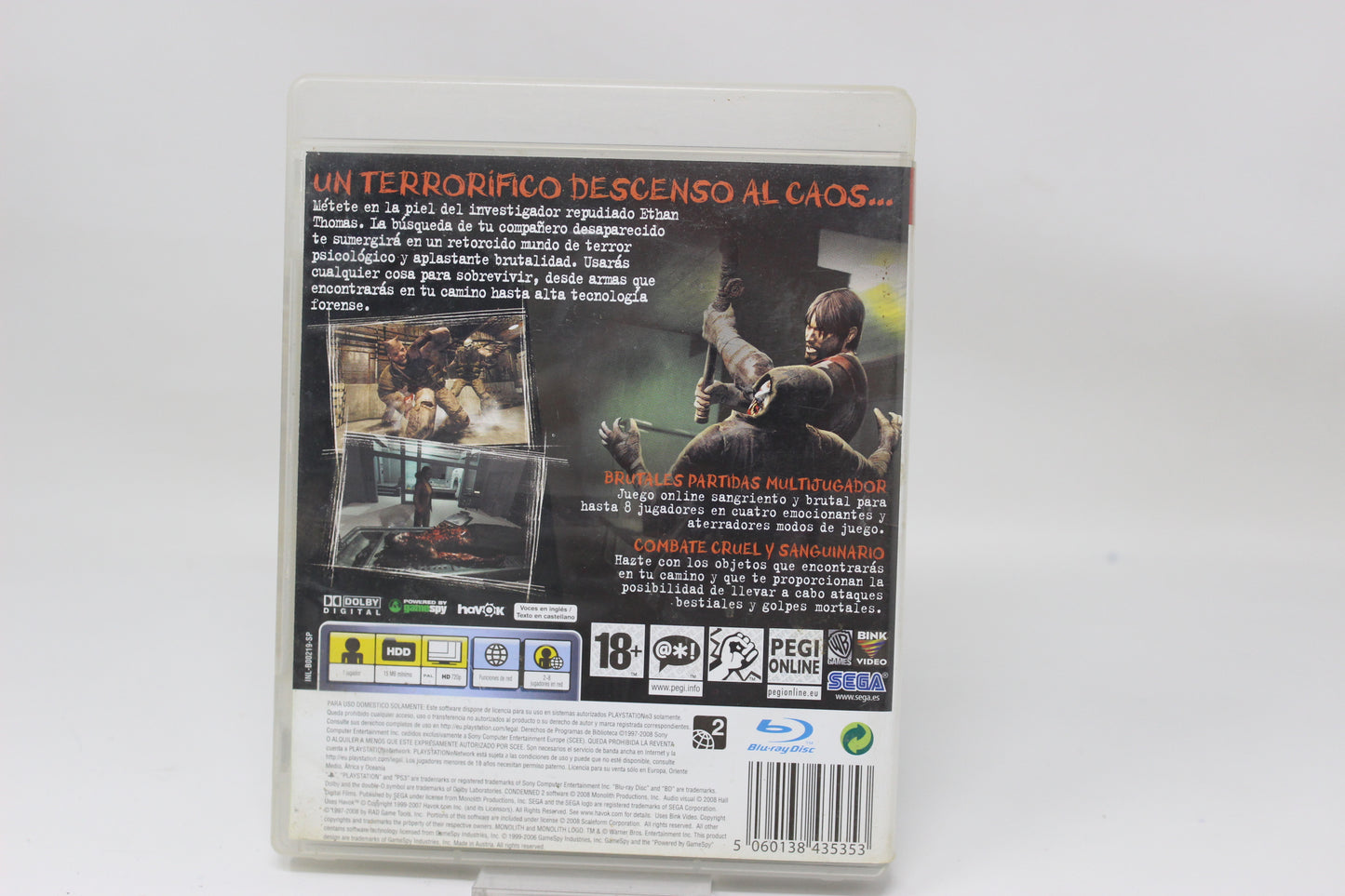 CONDEMNED 2 PLAYSTATION 3 PS3 SONY FISICO INV-11774
