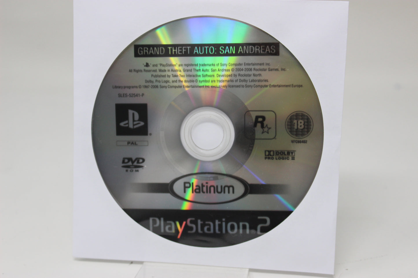 GRAND THEFT AUTO SAN ANDREAS platinum SONY PS2 PLAY STATION INV-11829
