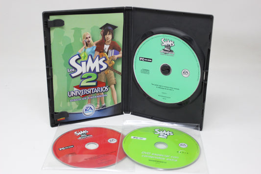LOS SIMS 2 UNIVERSITARIOS DISCO EXPANSIÓN + DVD EXTRA PC CD ROM INV-11889
