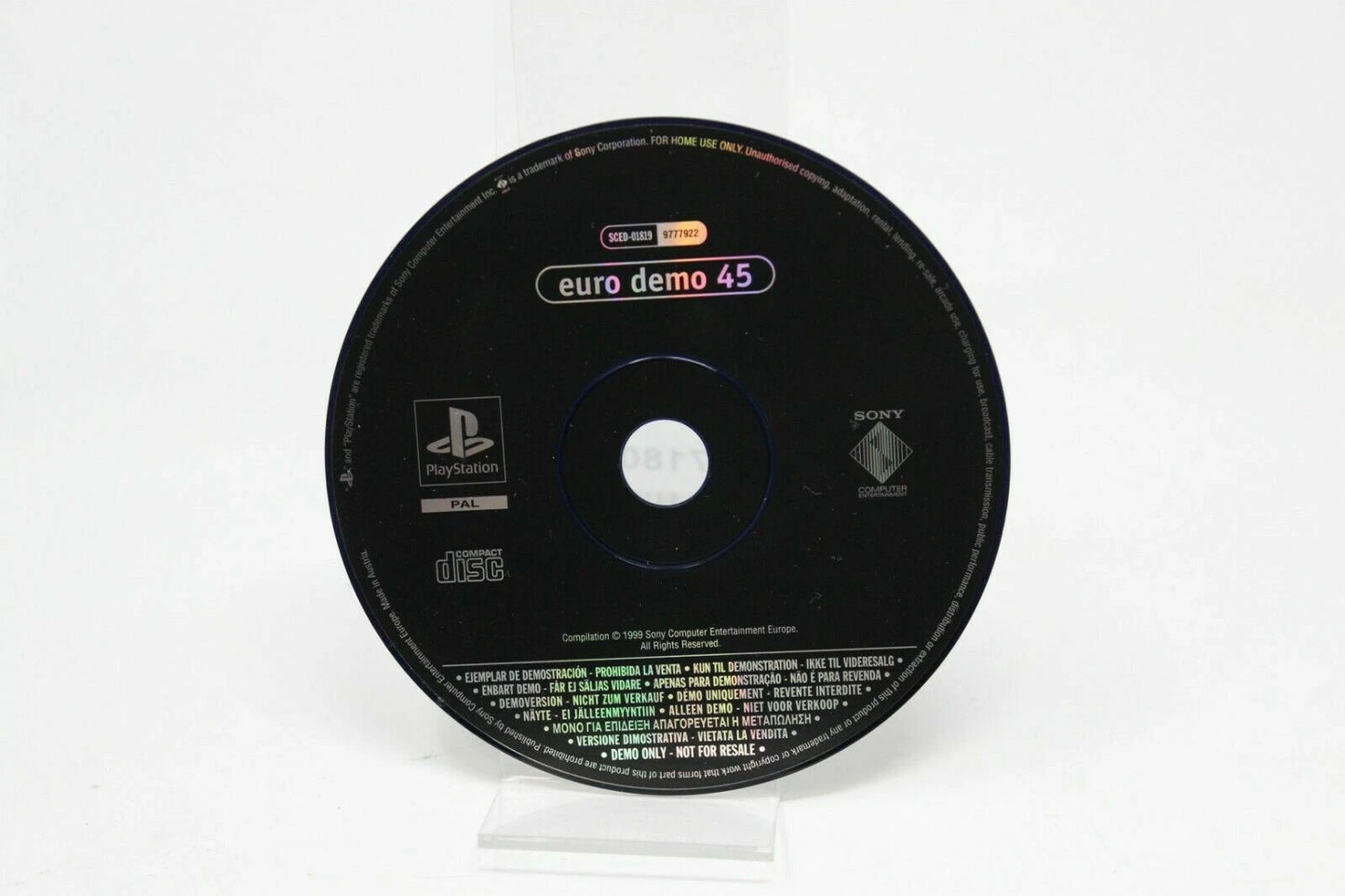 EURO DEMO 45 SCED-01819 9777922 PS1 PLAYSTATION PSX PS PAL INV-7387