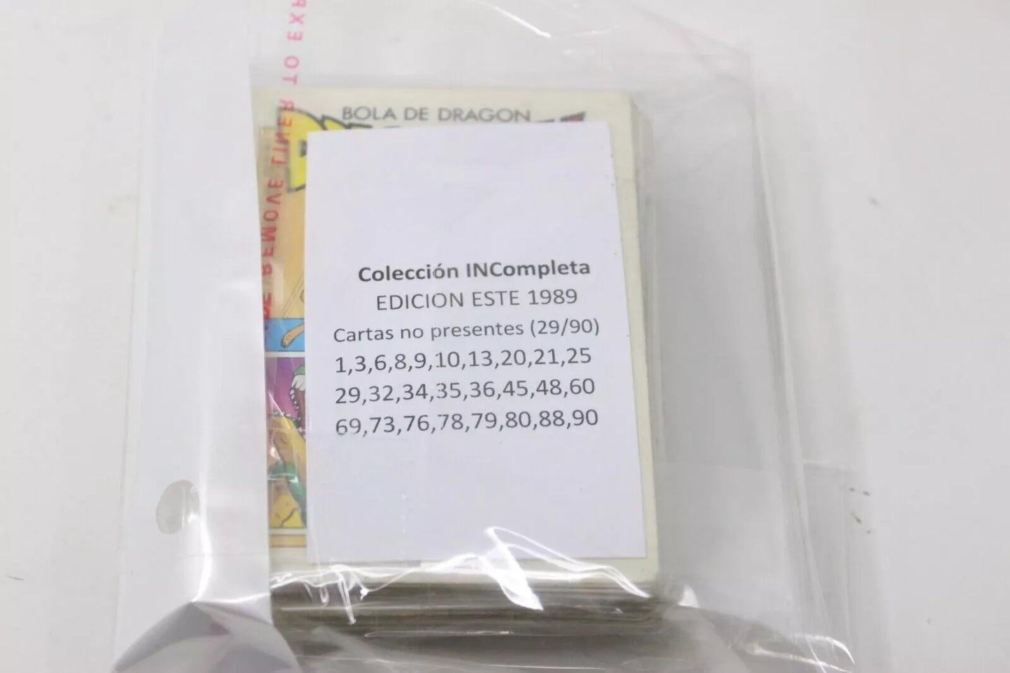 DRAGON BALL Z ESTE COMBAT CARDS LOTE CARTAS inv-10672