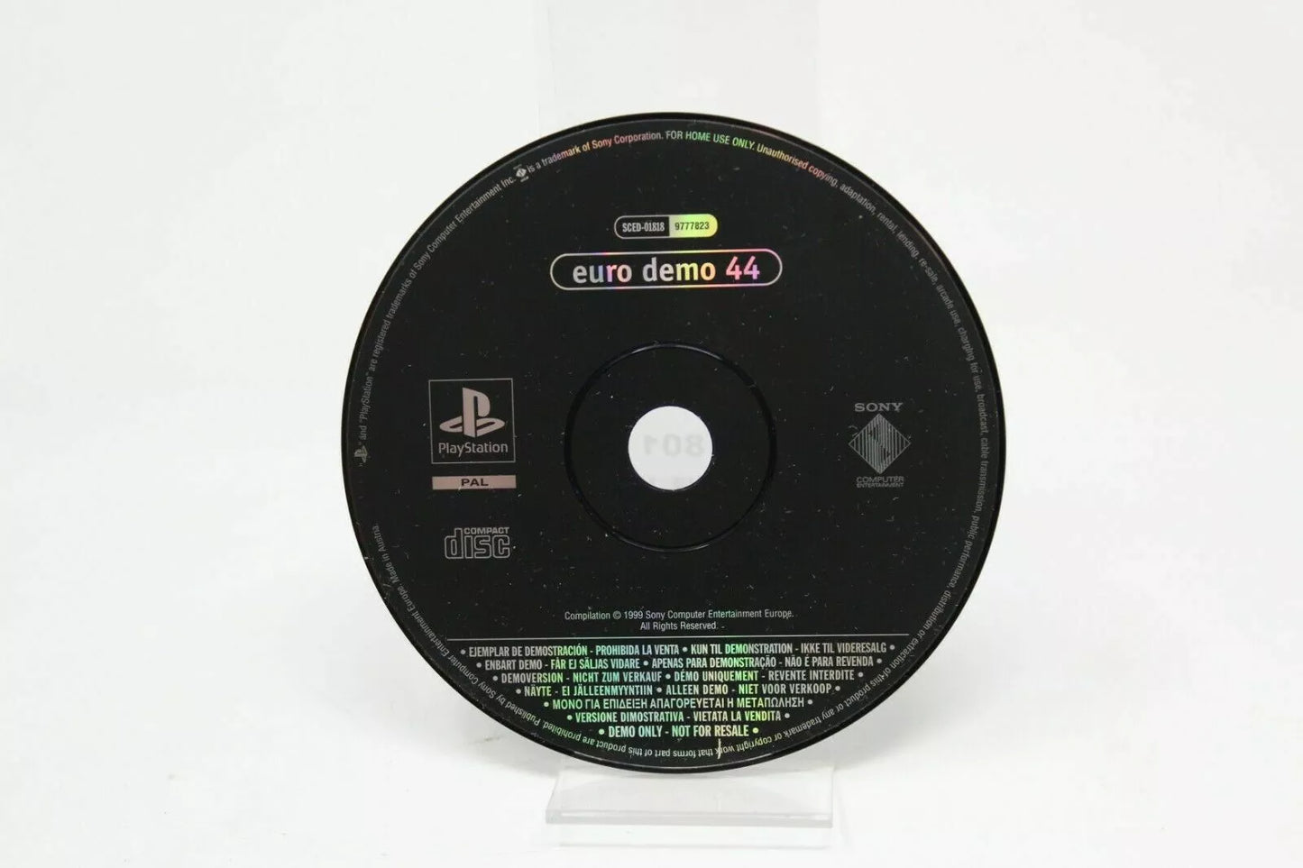 EURO DEMO 44 SCED-01818 9777823 PS1 PLAYSTATION PSX PS PAL INV-7384