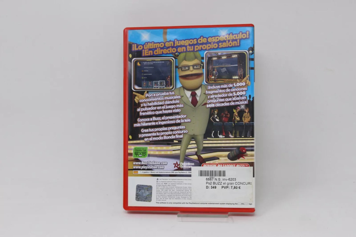 BUZZ!: EL GRAN CONCURSO MUSICAL - SONY PS2 PLAY STATION INV-4031