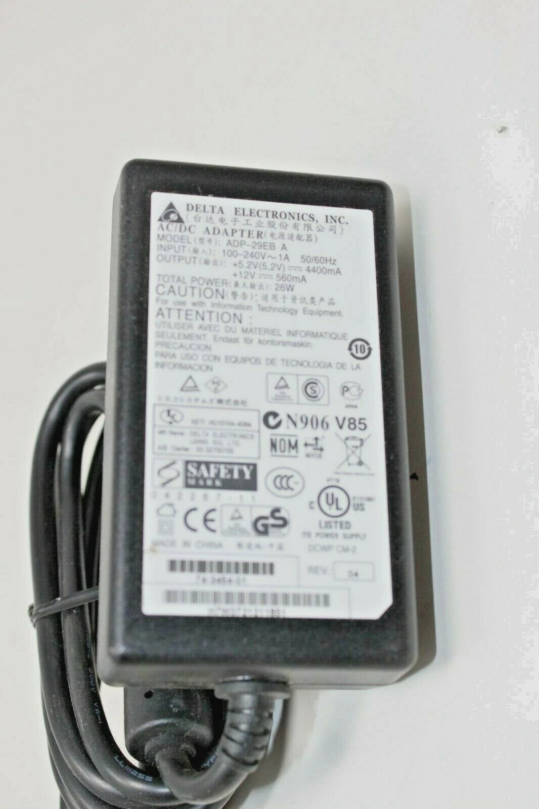 DELTA ADP-29EB A 5.2V-12V AC/DC Adapter For Cisco Systems INV-8362