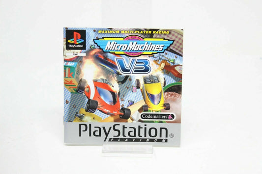 MICRO MACHINES V3 PLATINUM SOLO MANUAL PS1 PLAYSTATION PSX PS PAL INV-7380