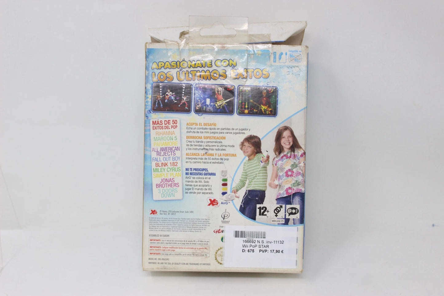 POPSTAR GUITAR MAL ESTADO WII NINTENDO INV-11132
