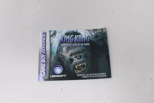 KING KONG MANUAL INSTRUCCIONES GAMEBOY GBA GAME BOY ADVANCE INV-9129