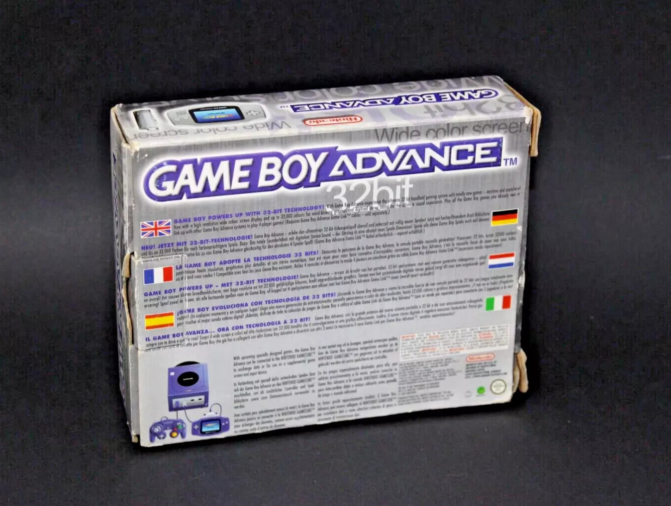 GAME BOY ADVANCE platinum wide color screen limited edition completa inv-10795